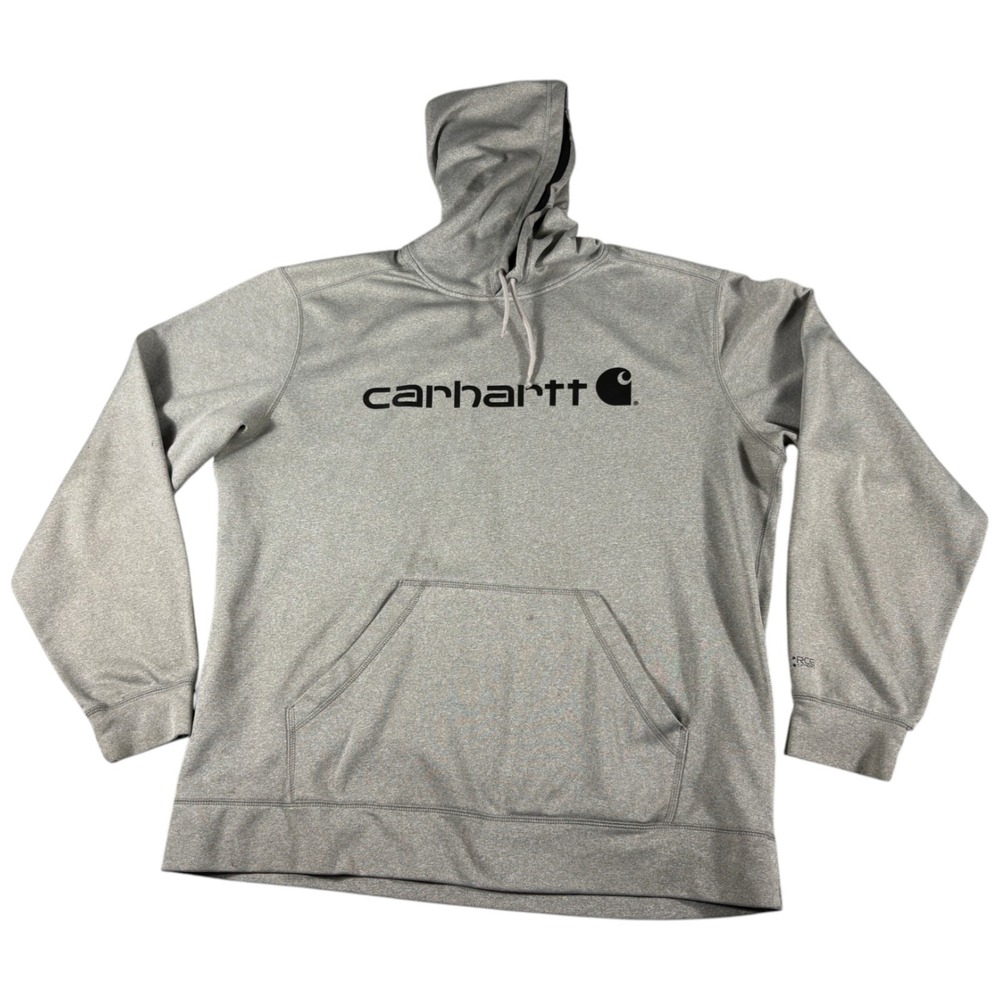 Carhartt Hoodie Mens XL Gray Relaxed Fit Durable Workwear Performance Pullover